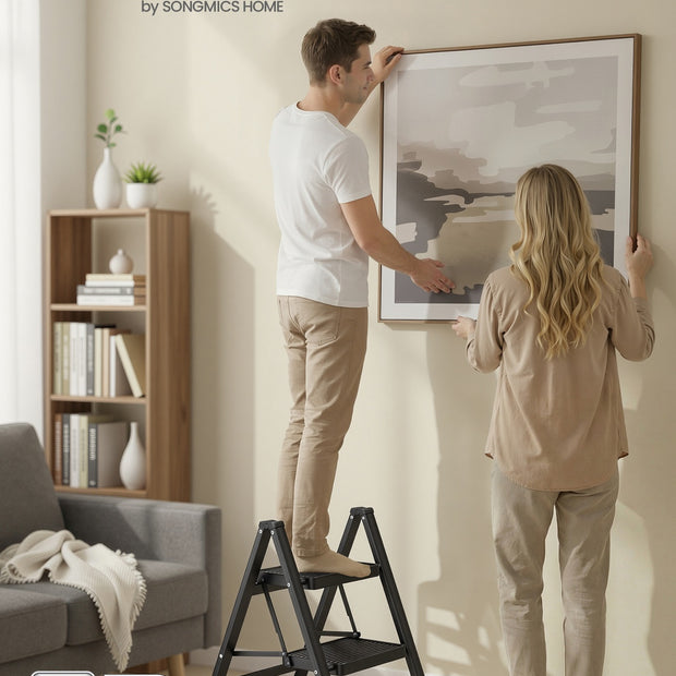 2-Step Ladder - 5.2L - Heavy-Duty Steel - Holds up to 150 kg - Easy Storage