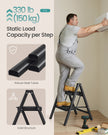 2-Step Ladder - 5.2L - Heavy-Duty Steel - Holds up to 150 kg - Easy Storage