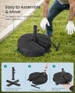 Parasol Base Weight Bag – Fabric – Black – Sand-Filled for 1.5-3 m Parasols