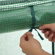 4-Tier Greenhouse – Metal and Mesh – Green – Roll-Up Door
