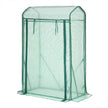 Small Greenhouse – Metal Frame – Green – Compact Design with Roll-up Door