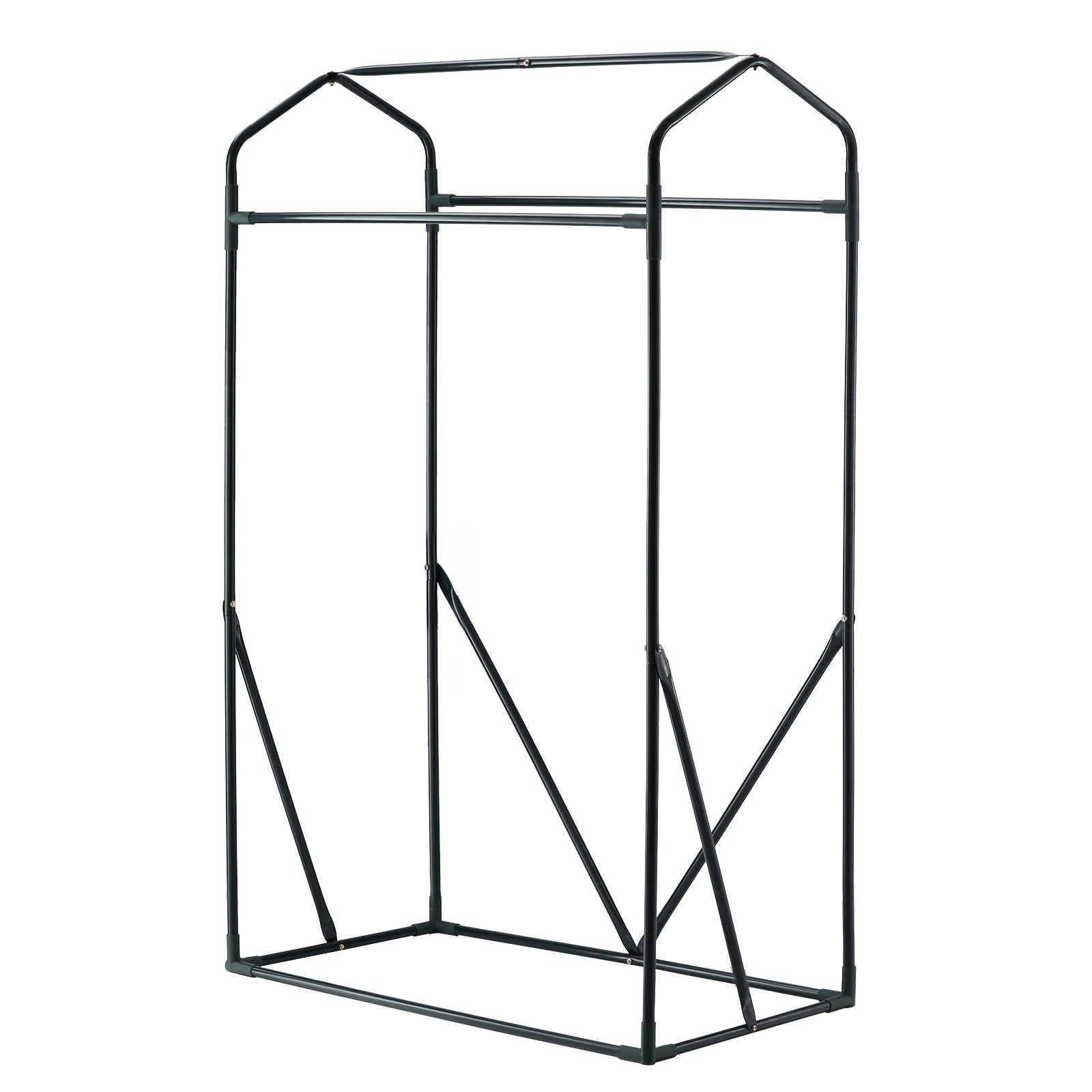 Small Greenhouse – Metal Frame – Green – Compact Design with Roll-up Door