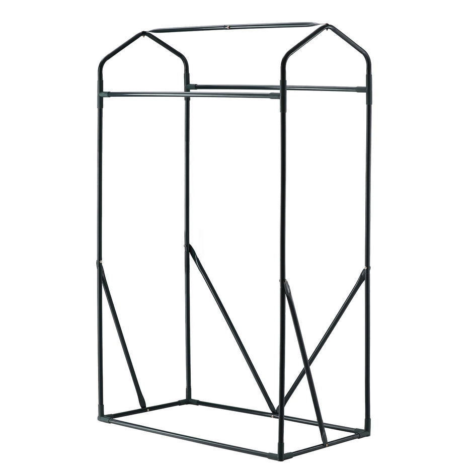 Small Greenhouse – Metal Frame – Green – Compact Design with Roll-up Door