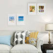 Picture Frame Set – MDF and Glass – White – Set of 3, A3 and 8x10 inch, No Mat and with Mat