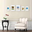 Picture Frame Set – MDF and Glass – White – Set of 3, A3 and 8x10 inch, No Mat and with Mat