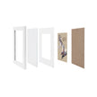 Picture Frame Set – MDF and Glass – White – Set of 3, A3 and 8x10 inch, No Mat and with Mat