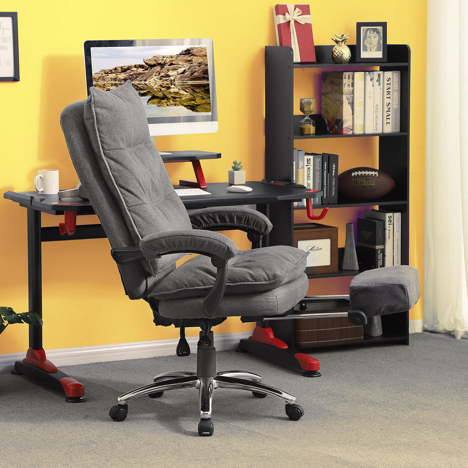 Ergonomic Office Chair – Fabric – Gray – Executive Design