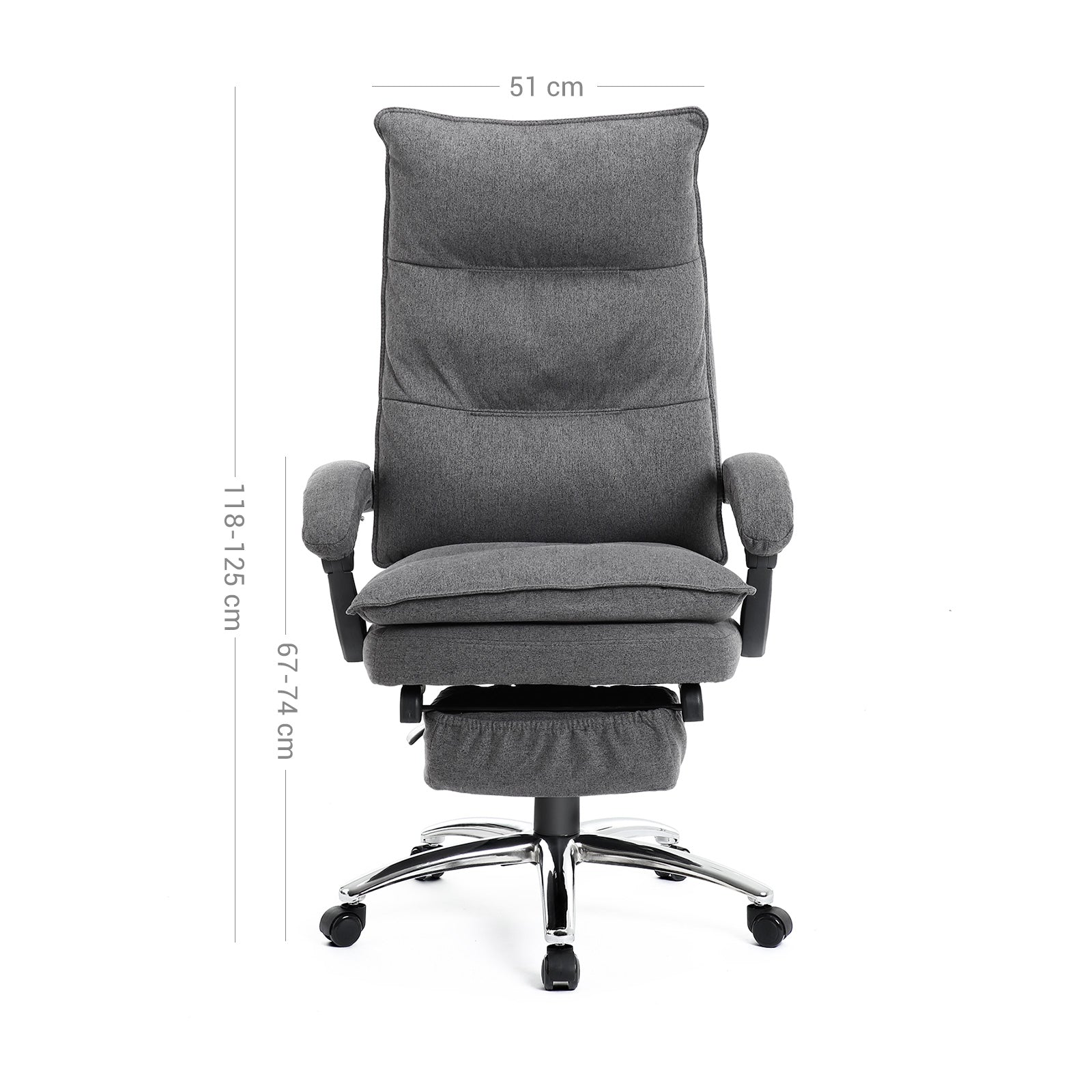 Ergonomic Office Chair – Fabric – Gray – Executive Design