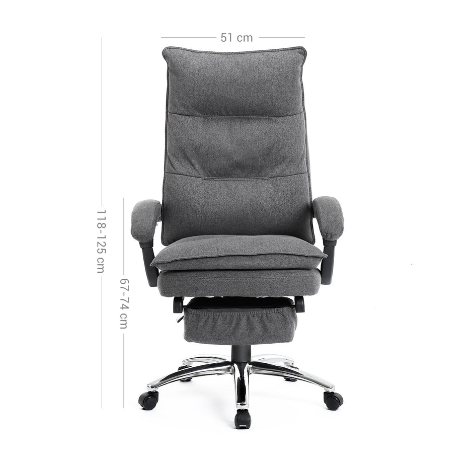Ergonomic Office Chair – Fabric – Gray – Executive Design