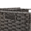Laundry Basket – Synthetic Rattan – Gray – 90L Capacity with Lid and Removable Liner