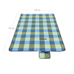 Picnic Blanket – Waterproof Fabric – Green Blue – With Carrying Handle, 195 x 150 cm