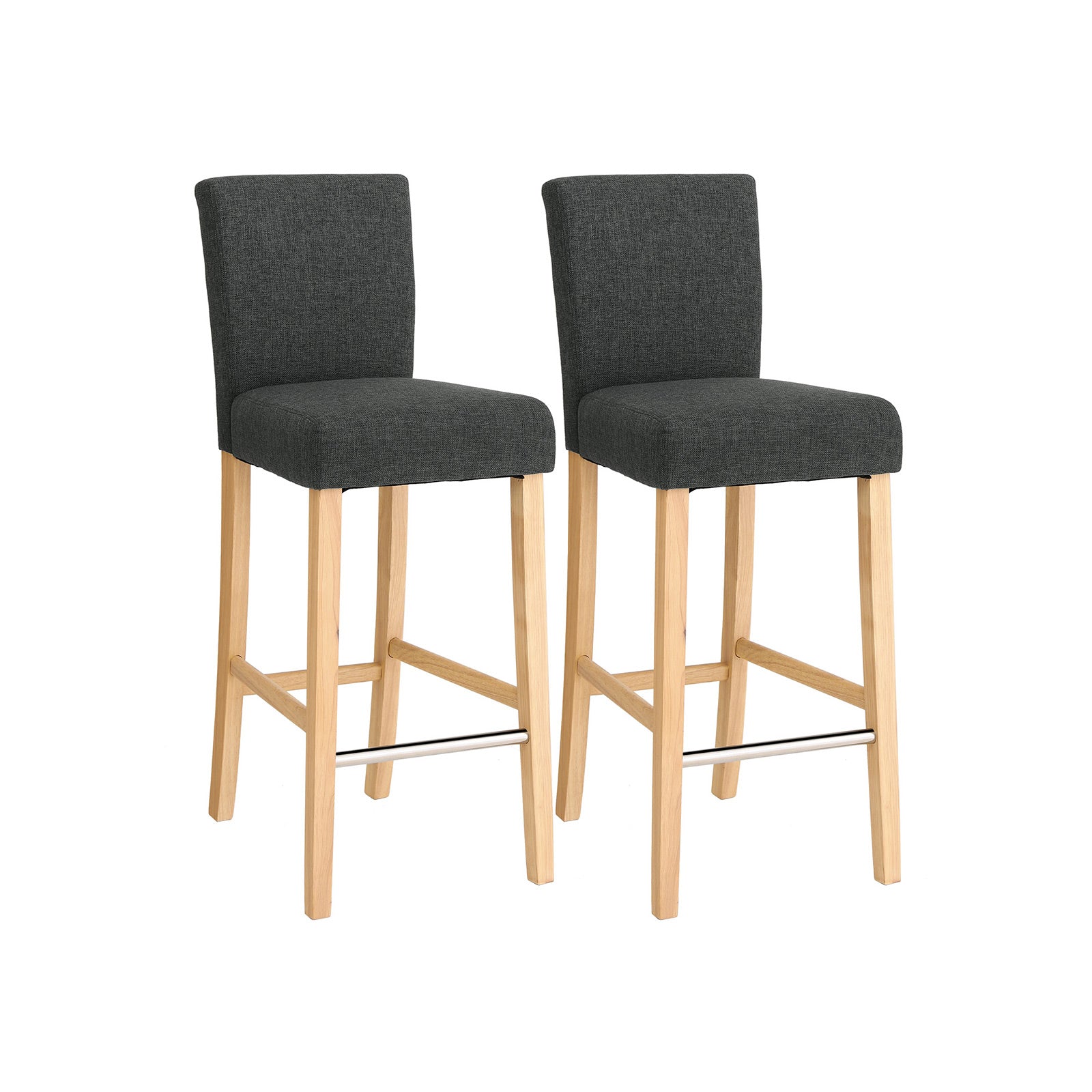 Bar Stool – Fabric – Grey – Comfortable and Stylish Design