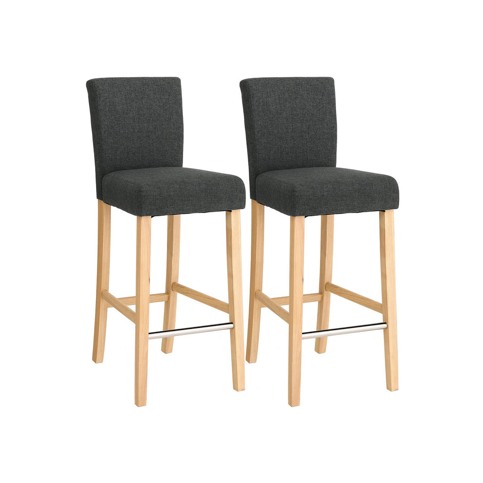 Bar Stool – Fabric – Grey – Comfortable and Stylish Design