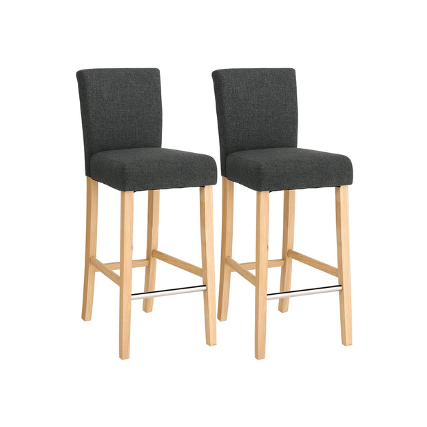 Bar Stool – Fabric – Grey – Comfortable and Stylish Design