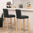 Bar Stool – Fabric – Grey – Comfortable and Stylish Design