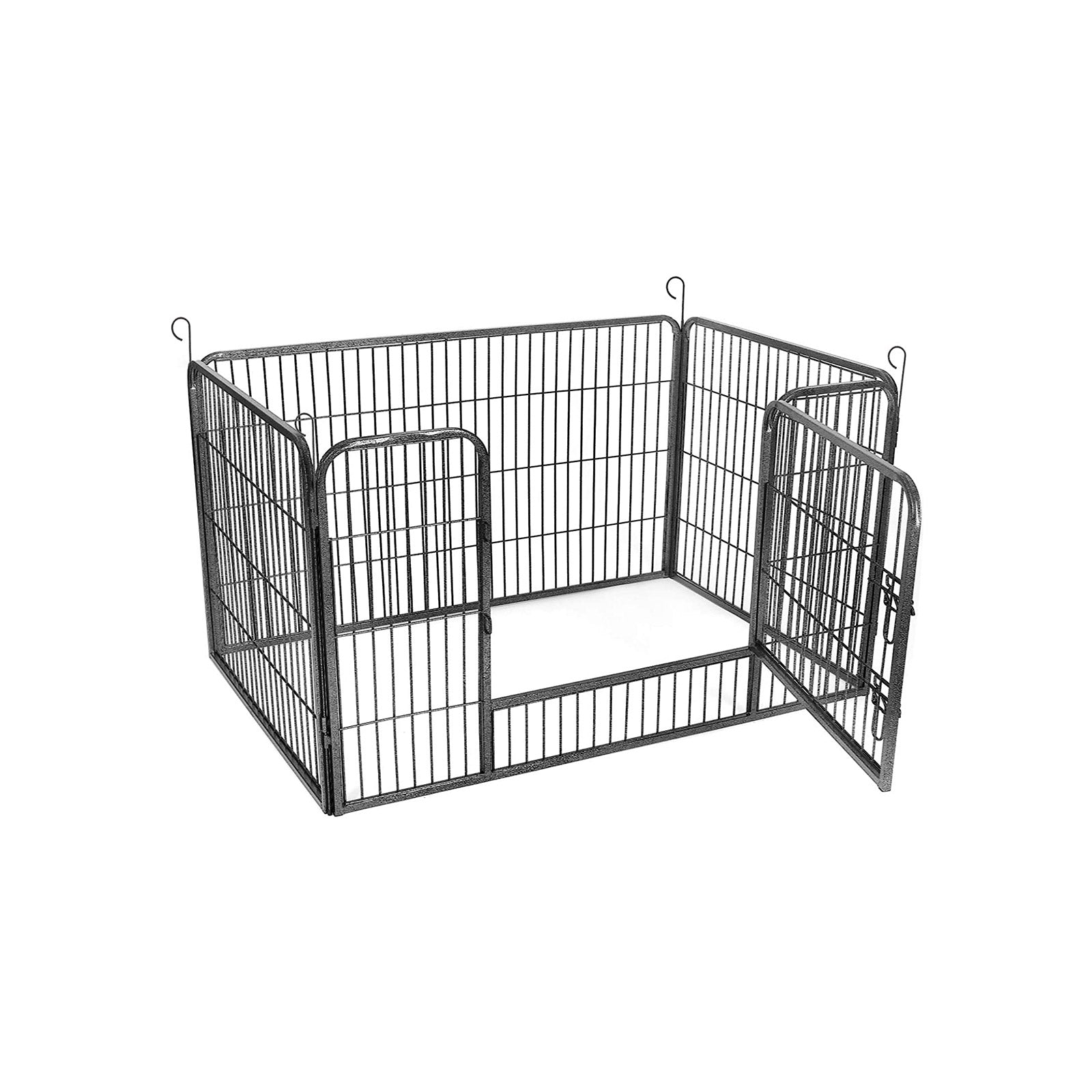 Puppy Playpen – Metal – Grey – Modular Design for Versatile Configuration