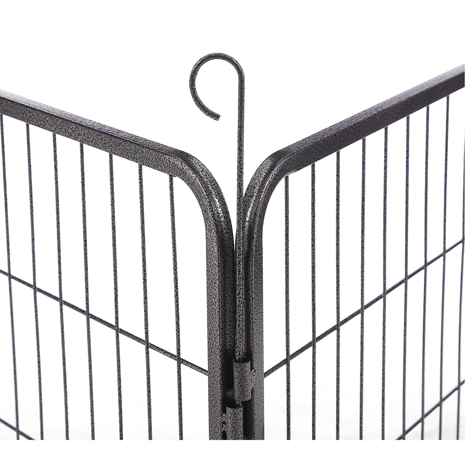 Puppy Playpen – Metal – Grey – Modular Design for Versatile Configuration