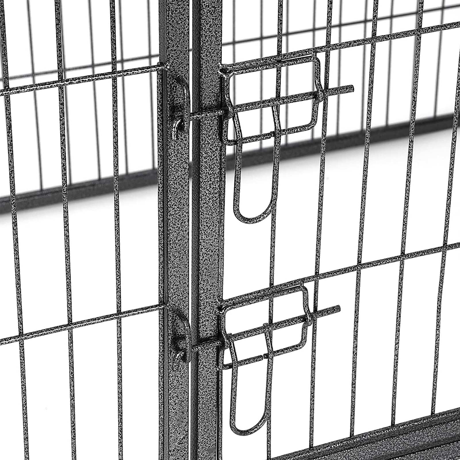 Puppy Playpen – Metal – Grey – Modular Design for Versatile Configuration