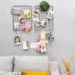 Grid Panel Photo Wall – Metal Mesh – Rose Gold – Multifunctional DIY Display with Clips and S Hooks