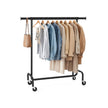 Heavy-Duty Clothes Rack – All-Metal – Matte Black – Extendable Hanging Rail, 136 kg Load Capacity