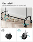 Heavy-Duty Clothes Rack – All-Metal – Matte Black – Extendable Hanging Rail, 136 kg Load Capacity