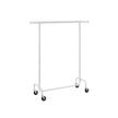 Clothes Rack – All-Metal – Matte White – Heavy-Duty with Extendable Hanging Rail