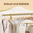 Garment Rail – Metal – Gold – Adjustable Mobile Heavy Duty Design