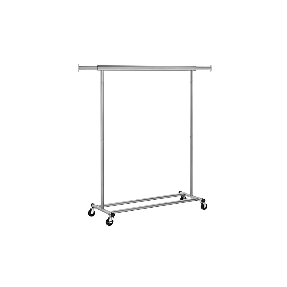Heavy-Duty Portable Clothes Rack – Metal – Dove Grey – Extendable Hanging Rail, 90 kg Load Capacity