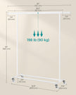 Heavy Duty Clothes Rack – Metal – Portable – Extendable Hanging Rail, 90 kg Load Capacity