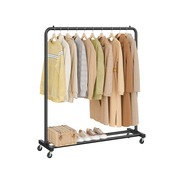 Clothes Rack - 90 kg - Steel - 2 Lockable Wheels - Adjustable Height