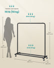 Clothes Rack - 90 kg - Steel - 2 Lockable Wheels - Adjustable Height