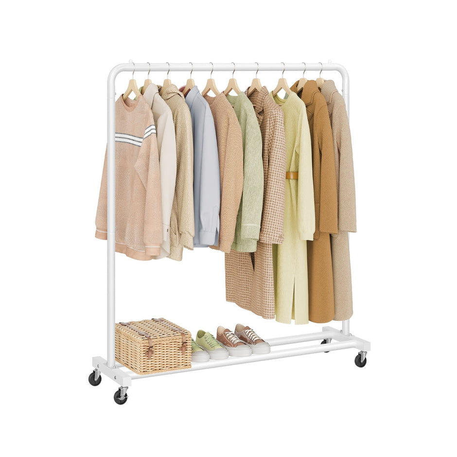 Clothes Rack - 90 kg - Steel - 2 Lockable Wheels - Adjustable Height
