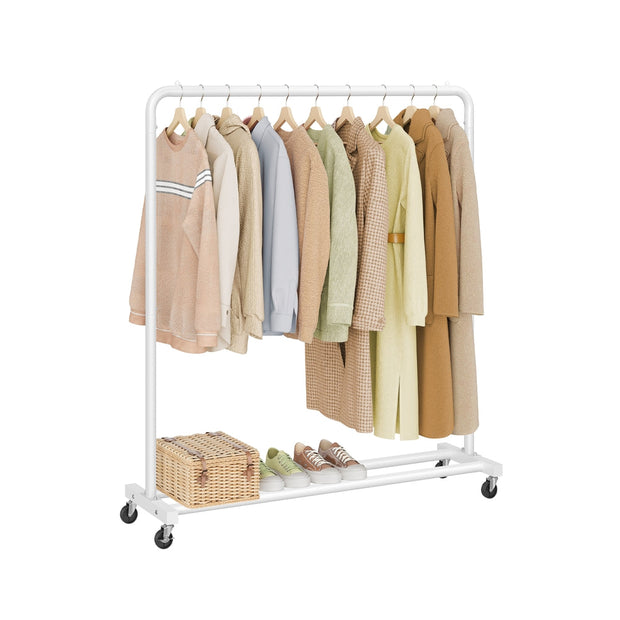 Clothes Rack - 90 kg - Steel - 2 Lockable Wheels - Adjustable Height