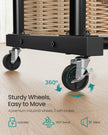 Clothes Rack - 90kg - Steel - Double Rods - Lockable Wheels