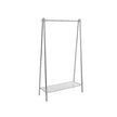 Clothes Rack – Steel – Silver – Includes Hanging Rail and Shelf