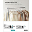 Clothes Rack – Steel – Silver – Includes Hanging Rail and Shelf