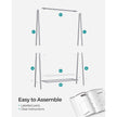 Clothes Rack – Steel – Silver – Includes Hanging Rail and Shelf