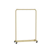 Clothes Rack – Metal – Pale Gold – Portable with Storage Shelf