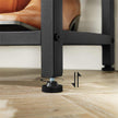 Coat Rack – Steel Frame – Rustic Brown and Black – Hall Tree with 8 Hooks and Shoe Bench