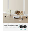 Clothes Rack – Metal – White – Heavy-Duty with Wheels and Shelf, 103.5 cm Wide