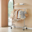 Heavy-Duty Clothes Rack – Metal – Chrome – Extendable with 286.6 lb Load Capacity