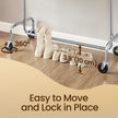 Heavy-Duty Clothes Rack – Metal – Chrome – Extendable with 286.6 lb Load Capacity