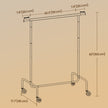 Heavy-Duty Clothes Rack – Metal – Chrome – Extendable with 286.6 lb Load Capacity