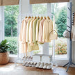 Clothes Rack – Metal – Silver – Heavy-Duty with Wheels and Extendable Hanging Rail, 100 kg Load Capacity