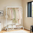 Clothes Rack – Metal – Silver – Heavy-Duty with Wheels and Extendable Hanging Rail, 100 kg Load Capacity