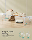 Clothes Rail – Heavy-Duty Metal – Cloud White – Extendable and Collapsible with Wheels