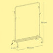 Clothes Rack – Metal – Silver – Heavy-Duty with Wheels and Extendable Hanging Rail, 100 kg Load Capacity