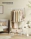 Clothes Rack – Metal – Cloud White – Extendable Hanging Rail with Wheels, 45 kg Capacity
