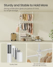 Floor to Ceiling Clothes Rail – Metal – Matte White – 3-Tier Adjustable
