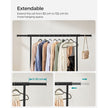 Heavy Duty Mobile Clothes Garment Rack – Chrome – Extendable and Collapsible Design – 90 kg Load Capacity with Wheels